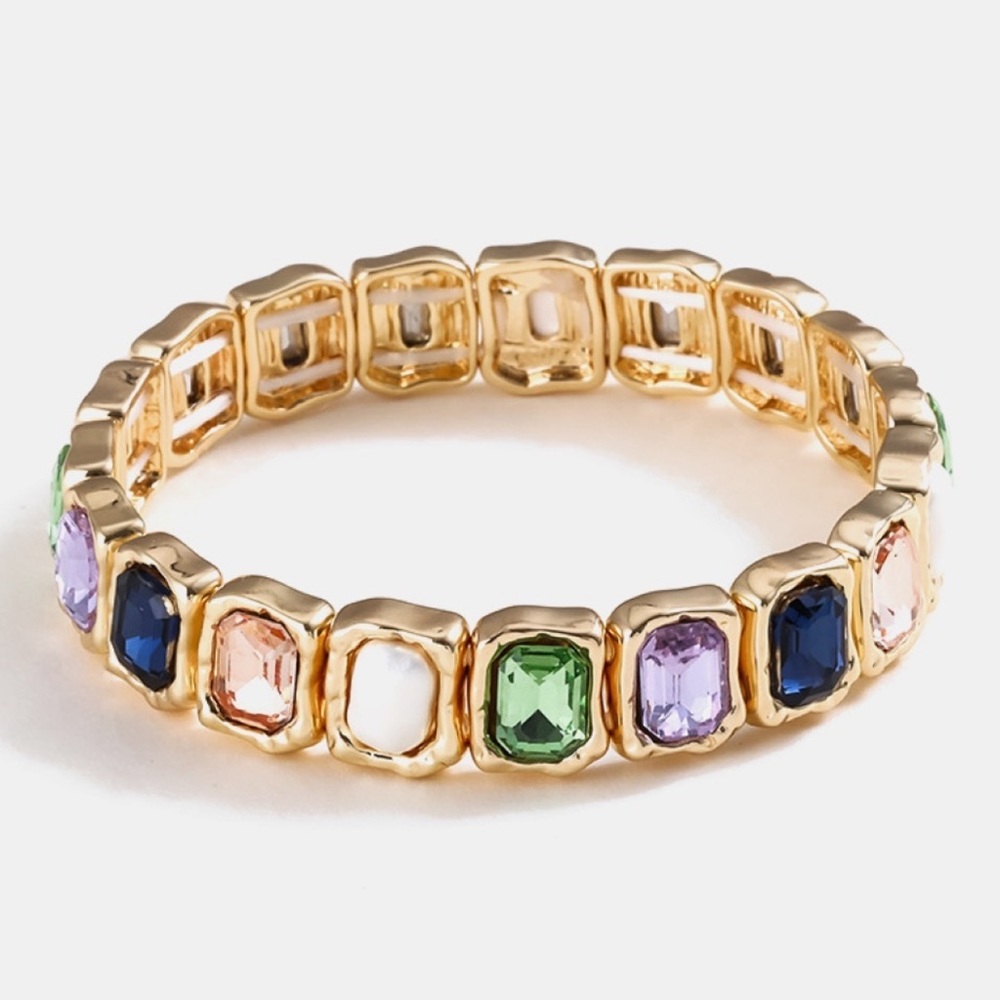 Modern Boho Glass Stone Alloy Bracelet - Picture 4 of 5